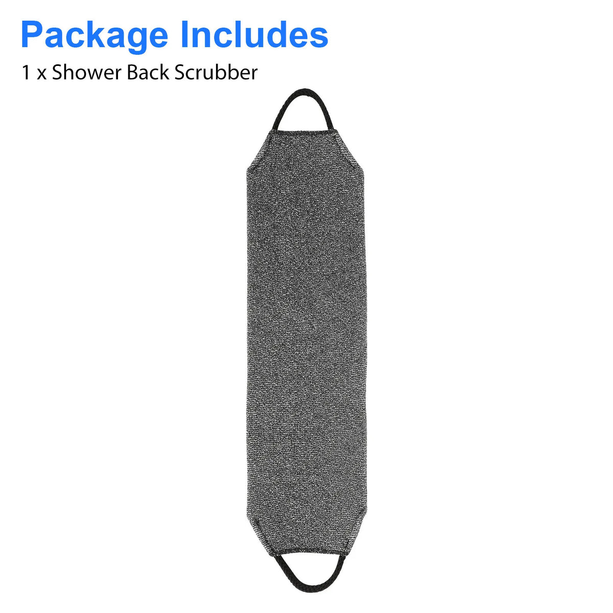 Exfoliating Back Scrubber Towel Set - Stretchable Dual-Side Body Wash Cloths