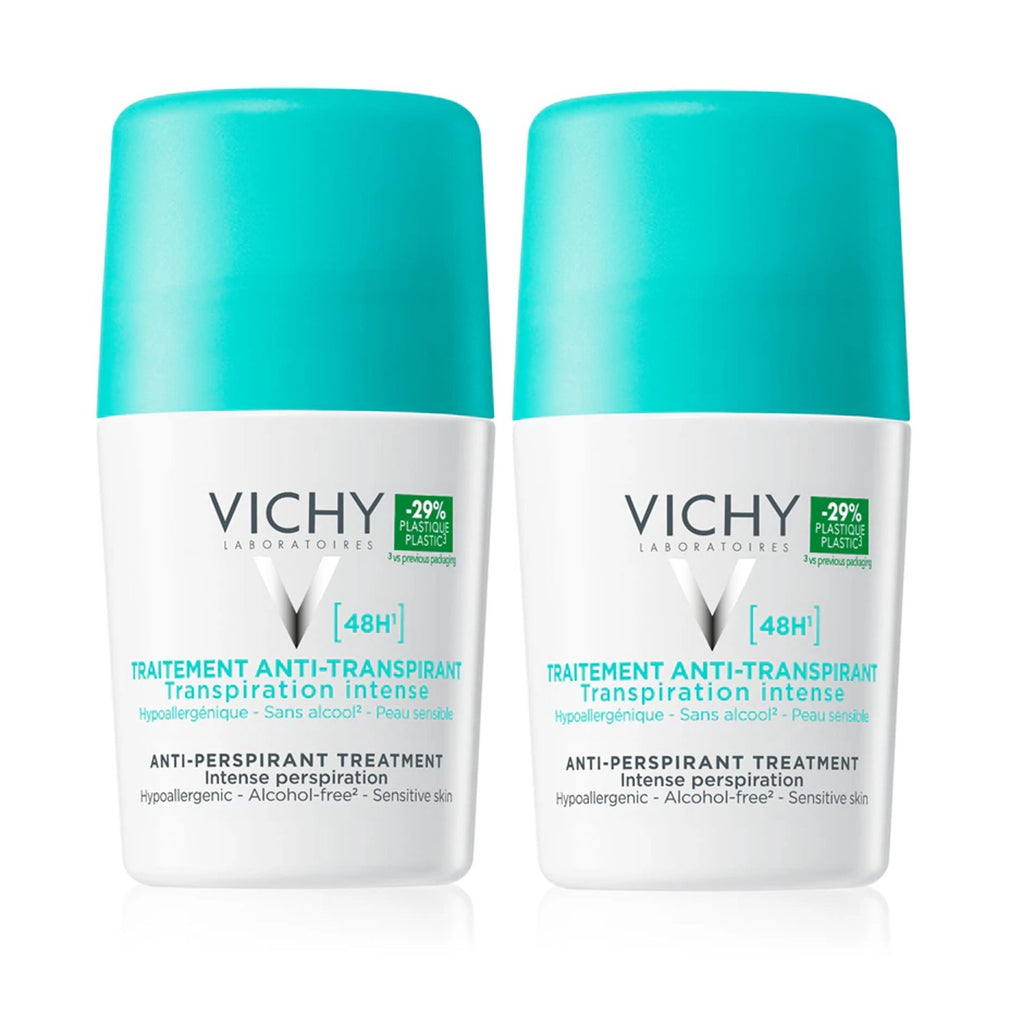 48H Anti-Perspirant Deodorant Roll-On Pack of 2 - Fragrance-Free, 50ml