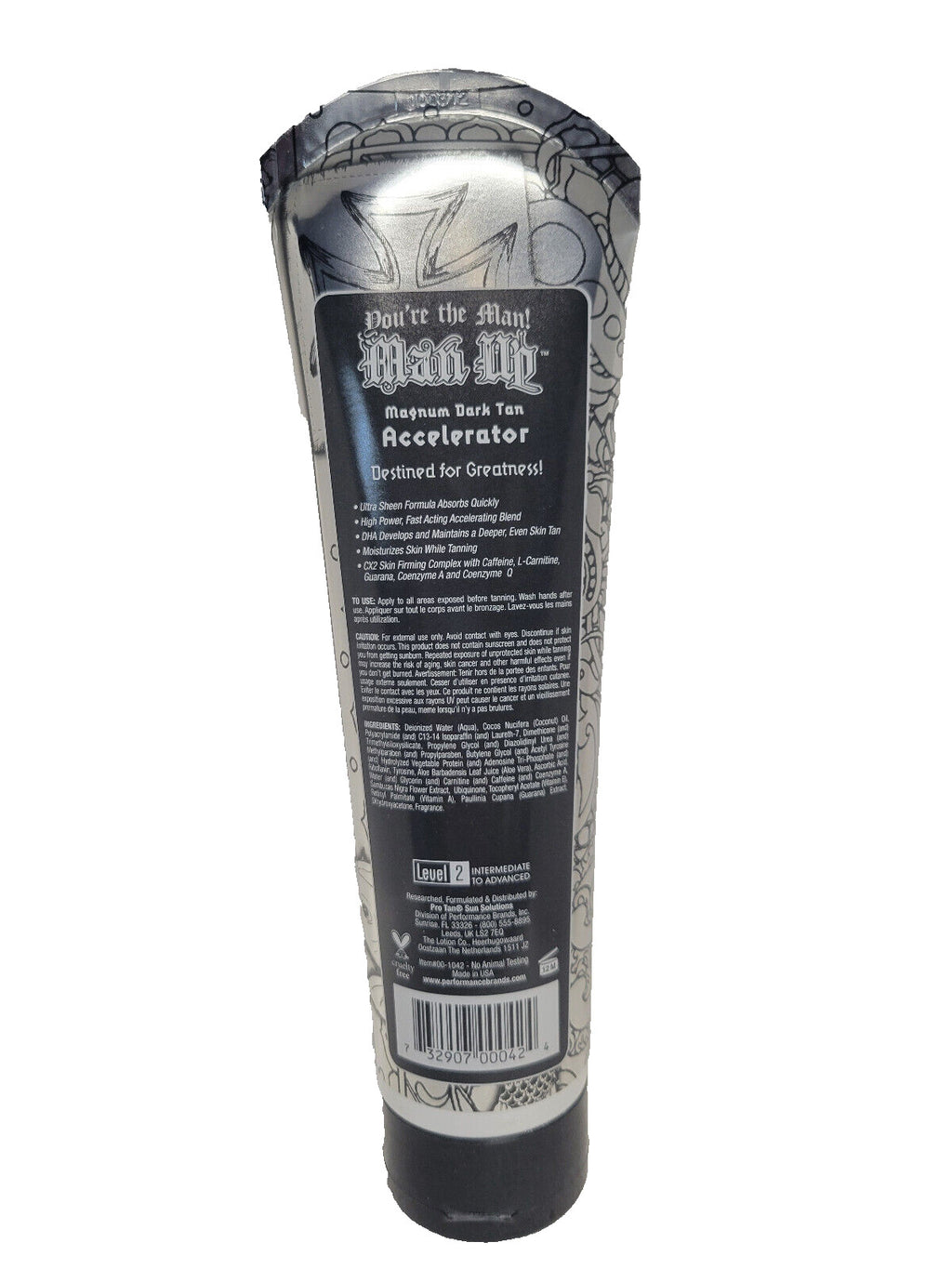 Dark Tanning Bed Lotion for Men - Pro Tan Man Up Magnum Accelerator & Clear Bronzer