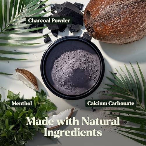 Charcoal Powder - Natural Fluoride-Free Toothpaste with Spearmint - Brighten Smile