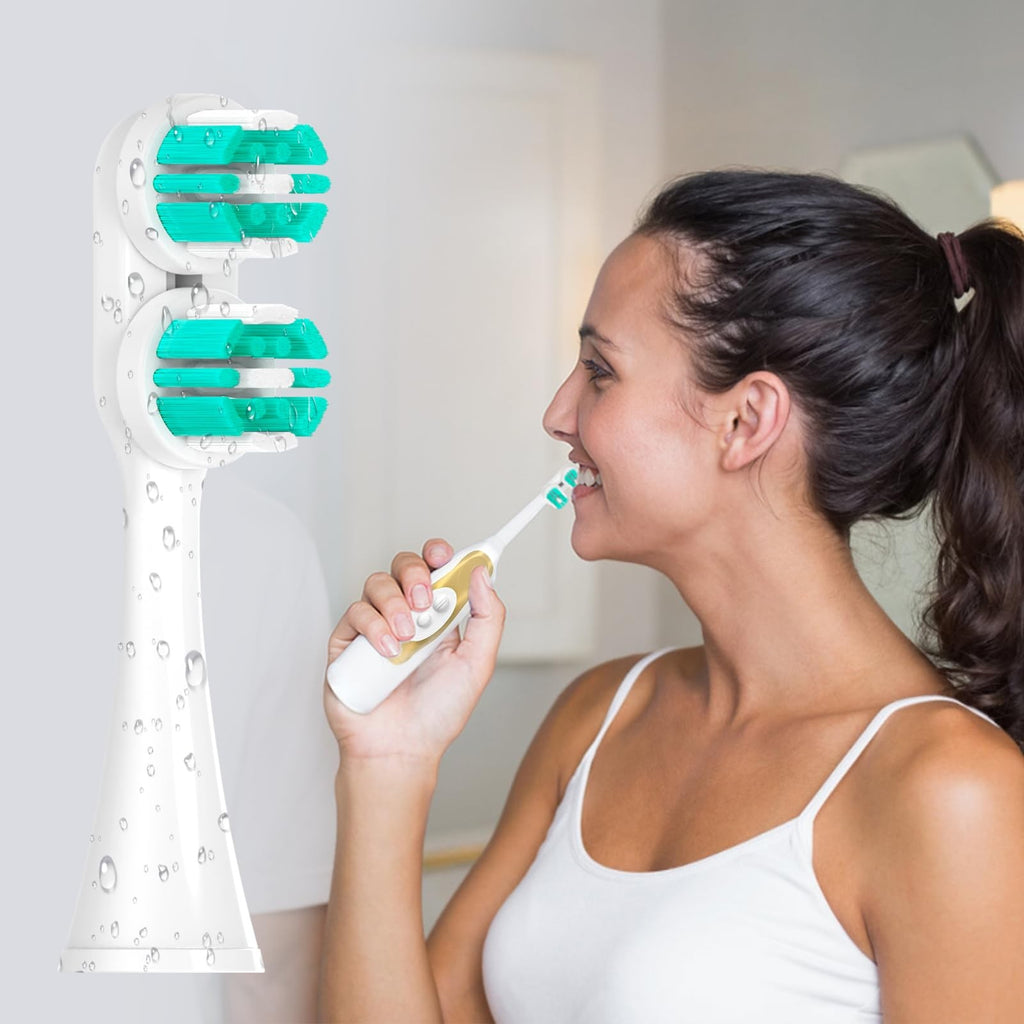 8 Pack Toothbrush Replacement Heads for Spinbrush Pro Clean White