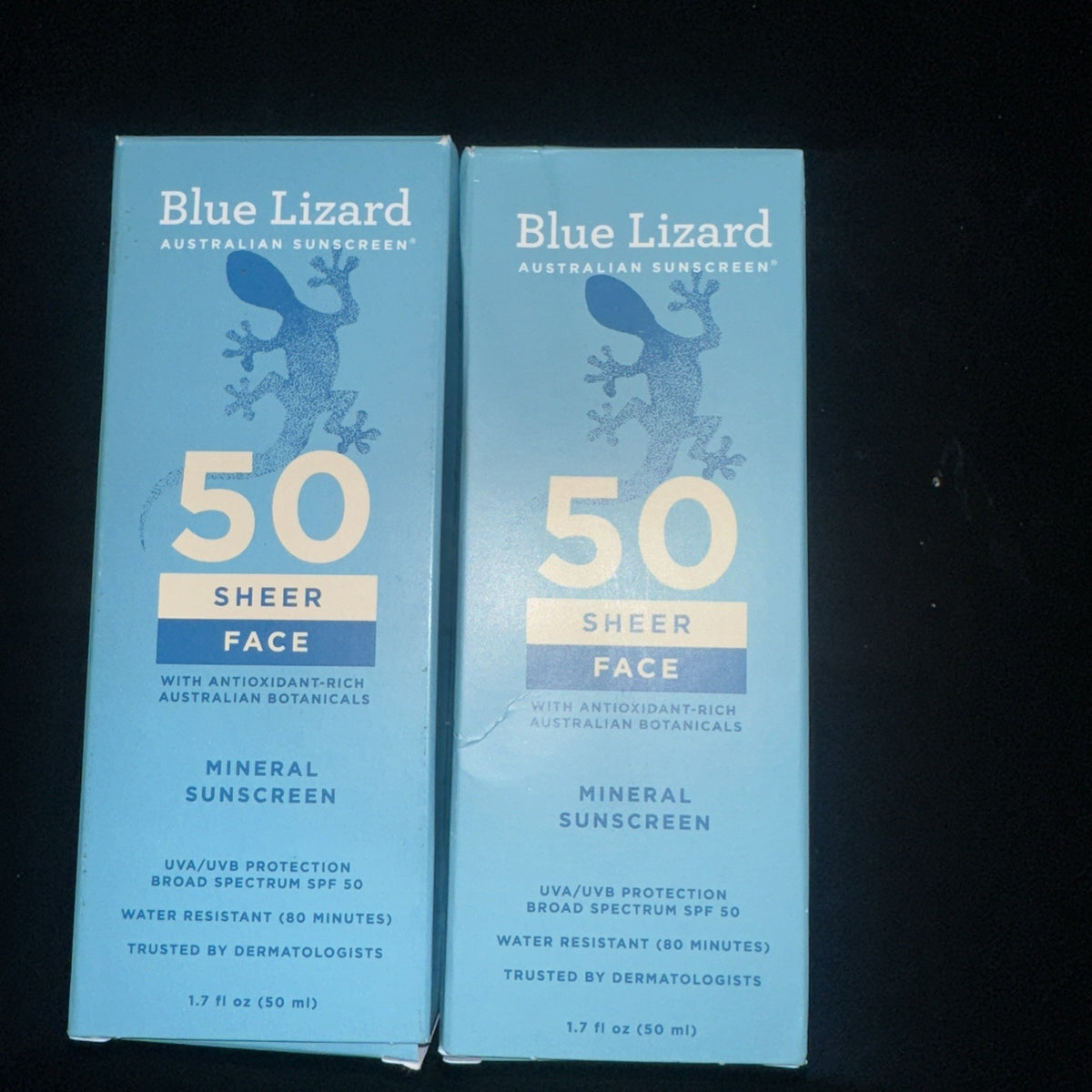 Mineral Sunscreen SPF 50 Face Sunscreen Natural SPF 50 1.7 fl oz Lot of 2