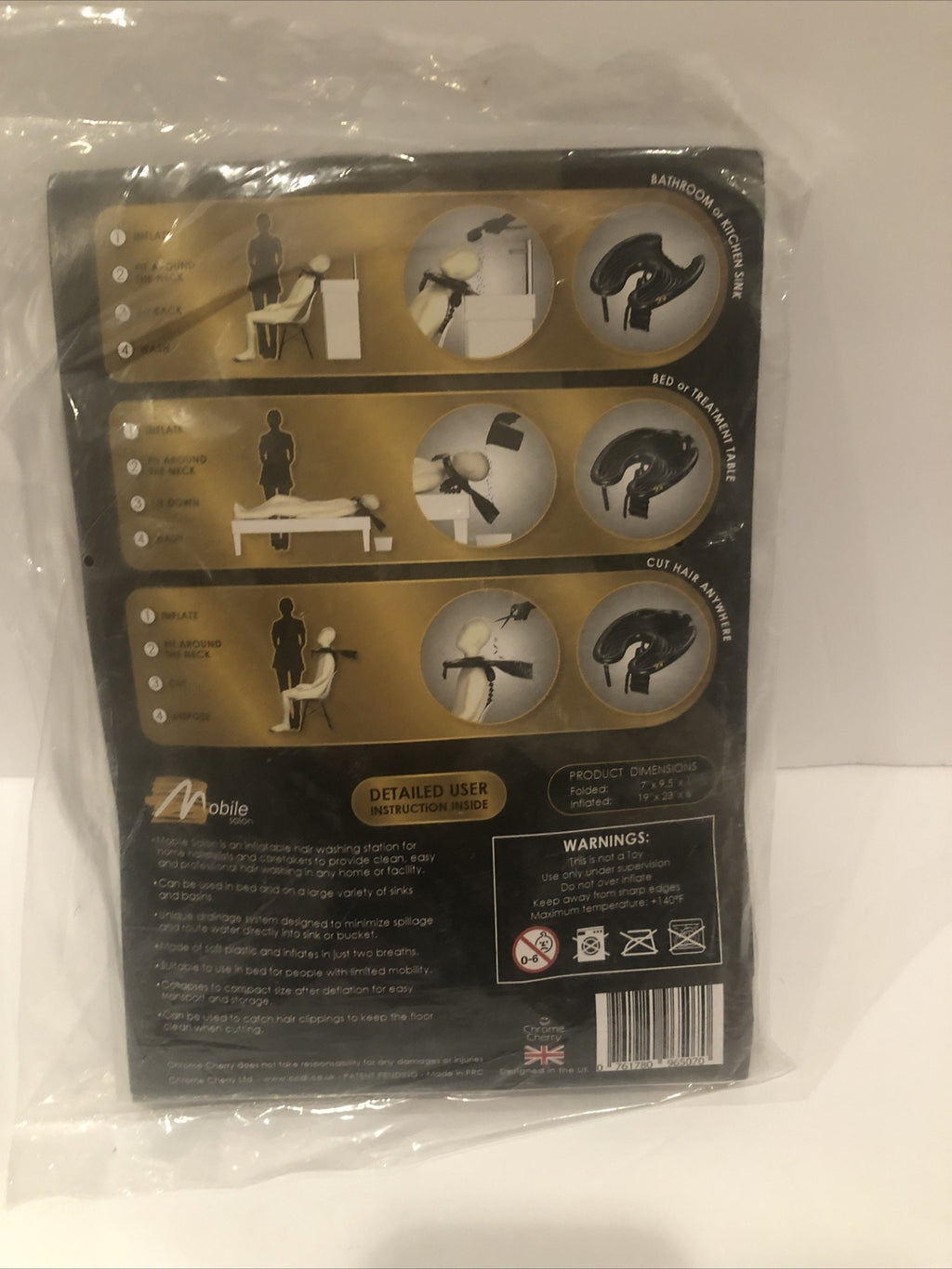 Portable Inflatable Hair Wash Basin for Mobile Salon and Haircutting