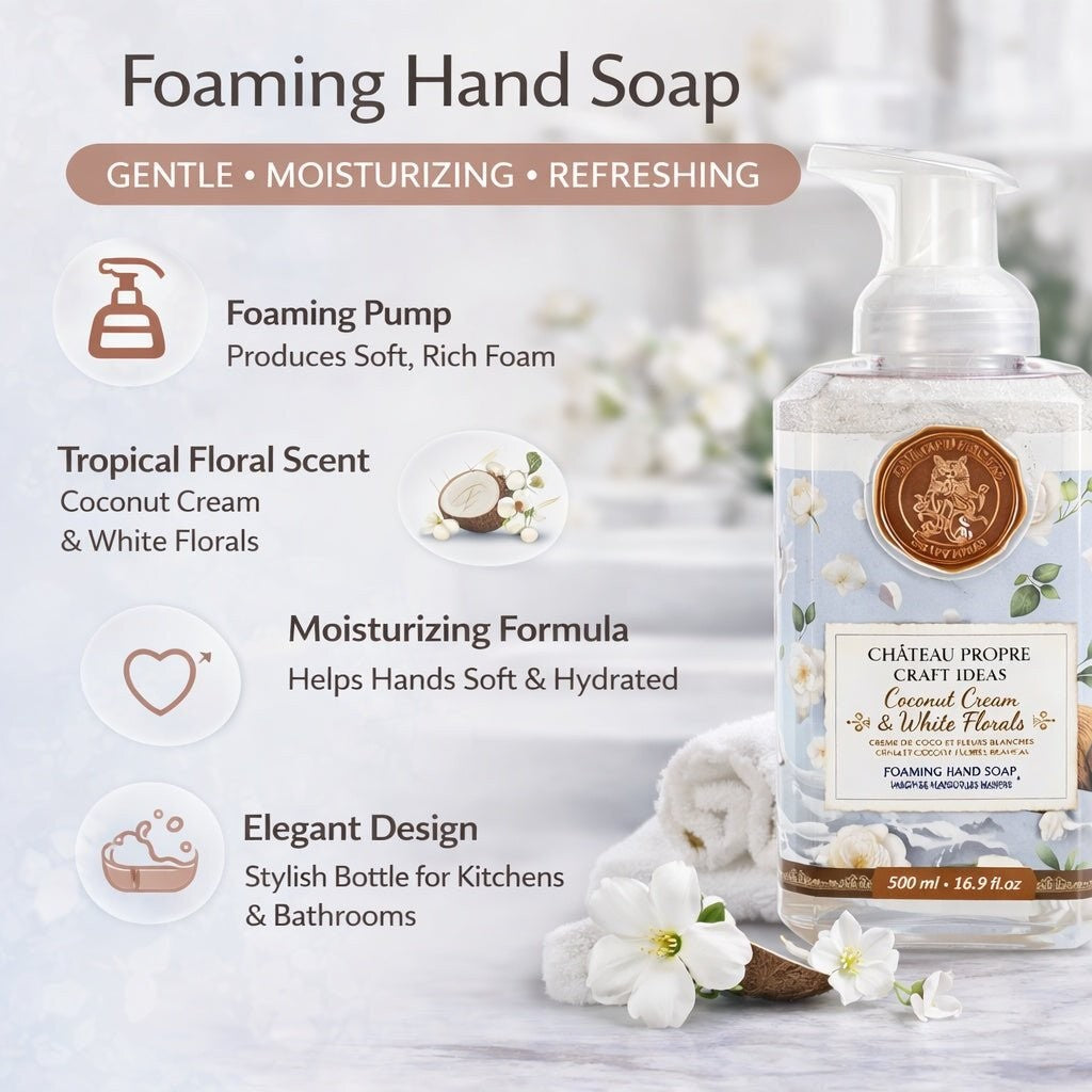Coconut Cream & White Florals Foaming Hand Soap - 16.9 Fl Oz