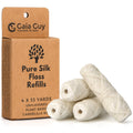 Biodegradable Silk Dental Floss Refill Pack - Eco-Friendly, 4 Spools