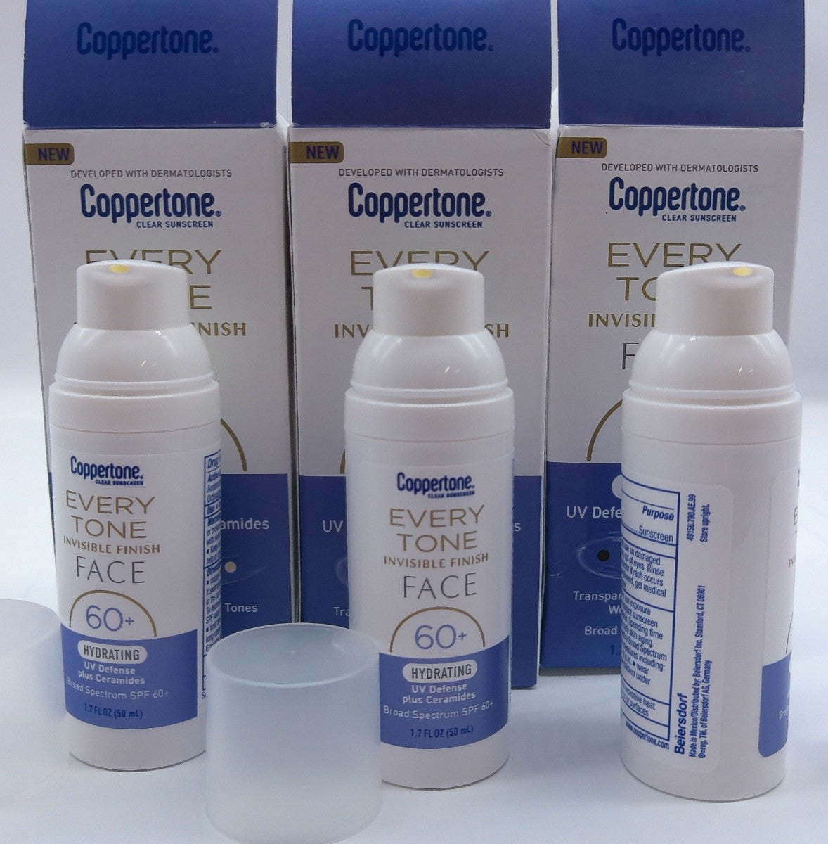 Hydrating SPF 60 Face Sunscreen with Ceramides - Invisible Finish 1.7 Fl Oz
