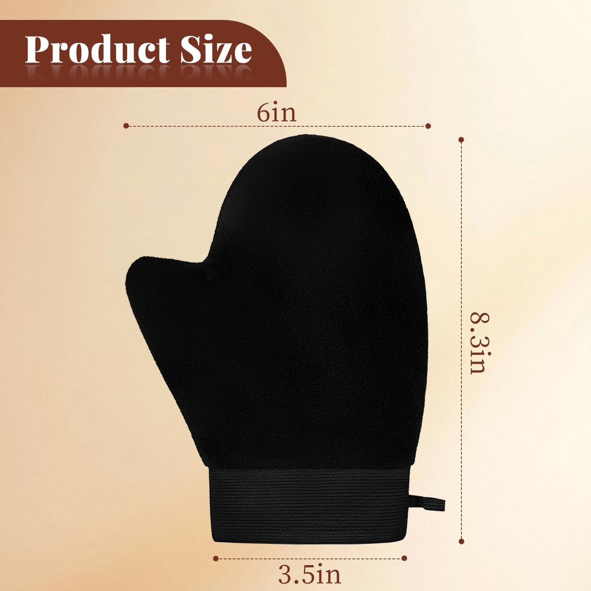 Self Tanning Mitt Set with Elastic Wrist - 2 Pack, Reusable & Soft Velvet