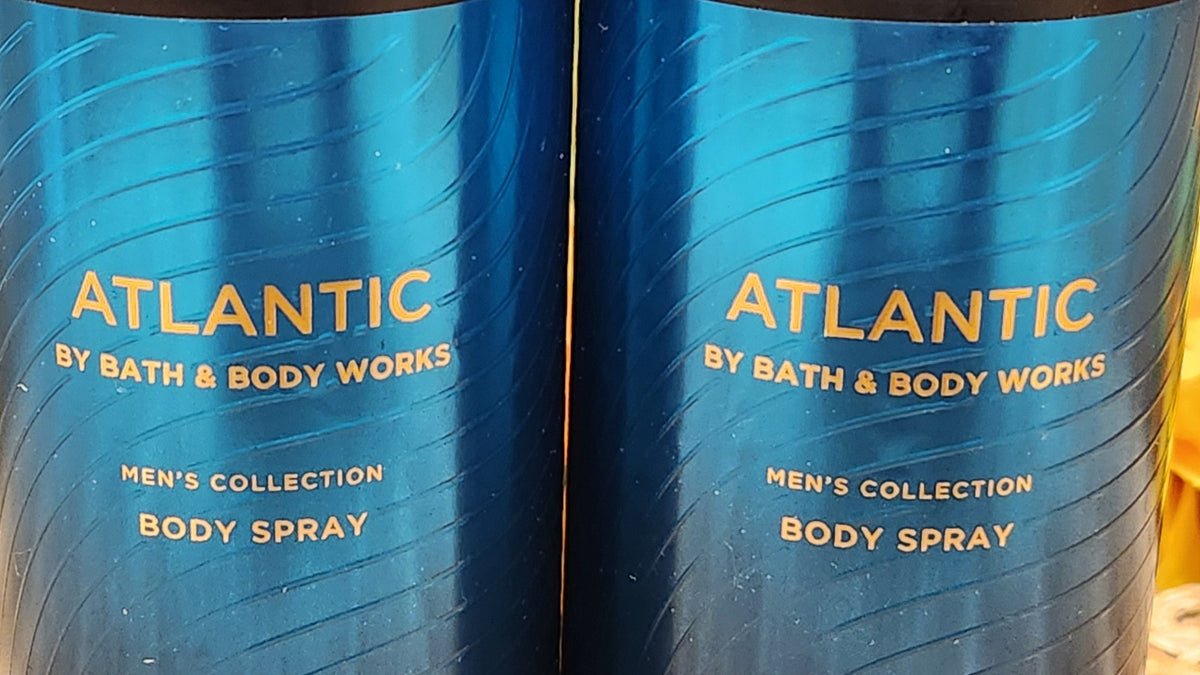 Men's Body Spray - Atlantic Collection Coastal Citrus & Sea Mist 3.7 oz Lot of 2