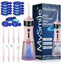 Cordless Water Flosser with UVC Sterilizer, 335ML Portable Oral Irrigator Pink