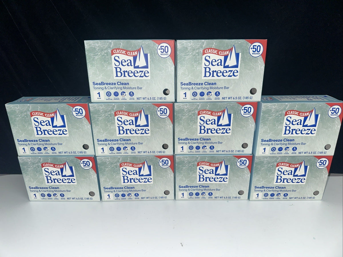 Sea Breeze Moisturizing Toning Bar Soap - 6.5oz Pack of 10