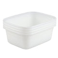 16 Quart Plastic Wash Basin Dish Pan - 3 Pack Kitchen Sink Tubs