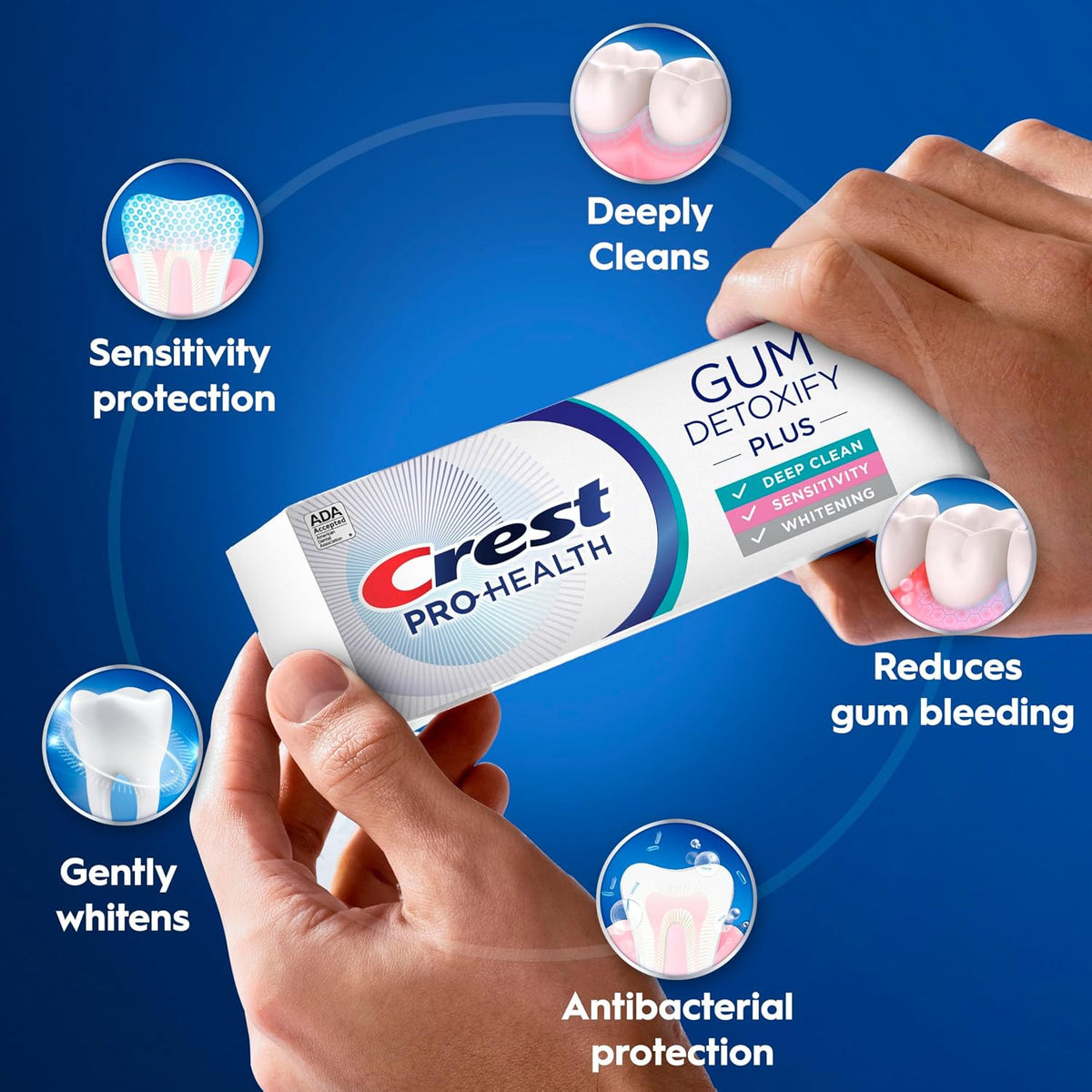 Crest Pro-Health Gum Detoxify Plus Toothpaste Pack of 3 - Deep Clean & Sensitive Care