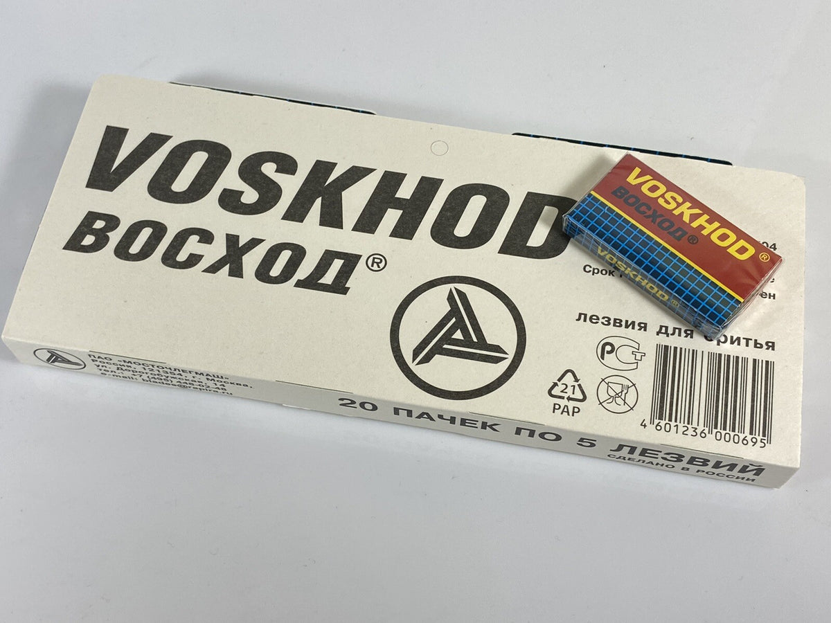 Voskhod Double Edge Safety Razor Blades 100 Pack Made in Russia