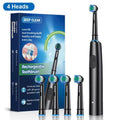 Rechargeable Electric Toothbrush with 5 Modes & 4 Brush Heads, USB Charging