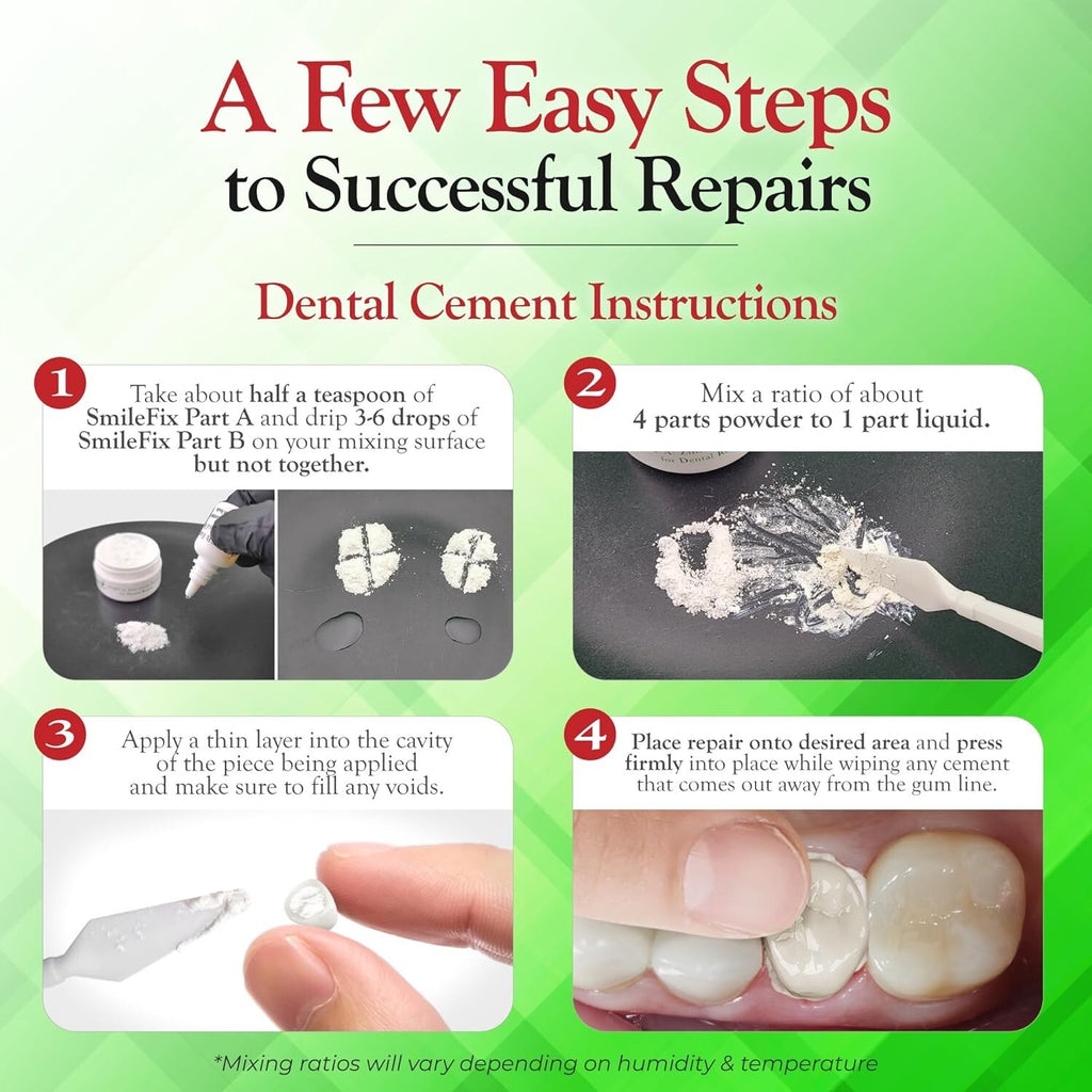 Emergency Dental Repair Kit with Dental Cement for Crowns & Bridges