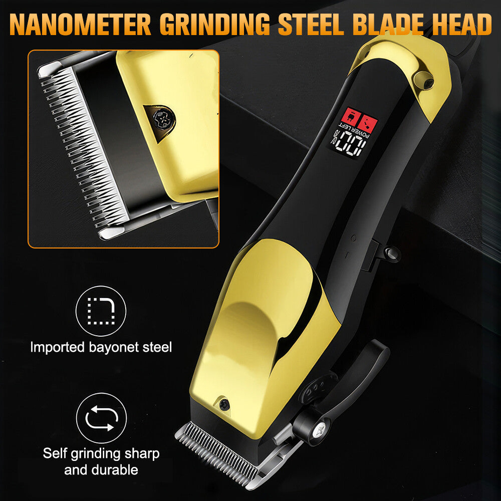 Cordless Professional Hair Clippers & Beard Trimmer Set for Men