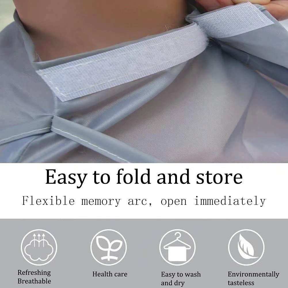 Adult Hair Cutting Cape with Umbrella Shape, Waterproof & Reusable