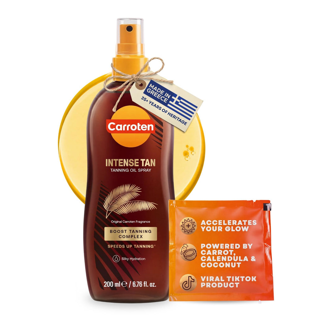 Tanning Oil Spray with Vitamin E & Carrot - Deep, Radiant Sun-Kissed Glow