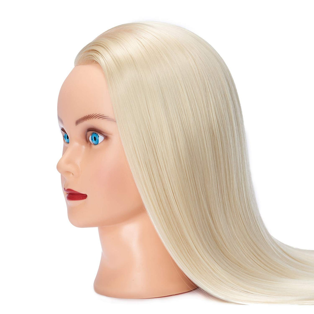 Cosmetology Training Mannequin Head with 26-28 Inch Straight Hair for Students