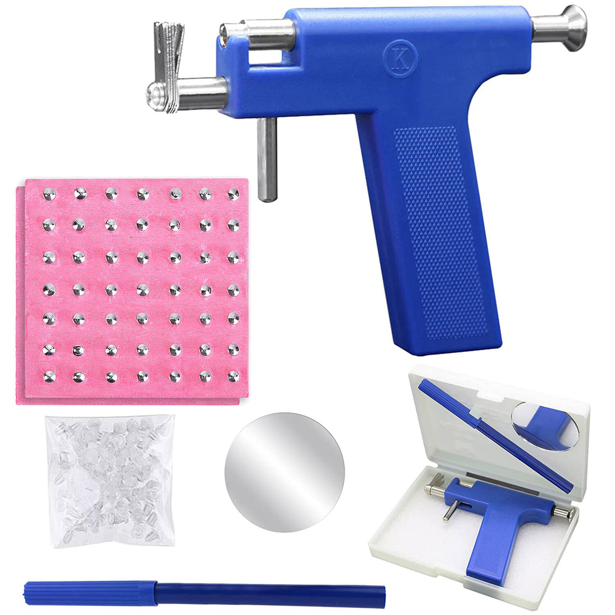 Professional Ear Piercing Gun Kit with 148 Studs & Accessories