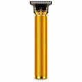Cordless Beard Trimmer with T-Blade and Gold Finish - USB Rechargeable Men’s Grooming