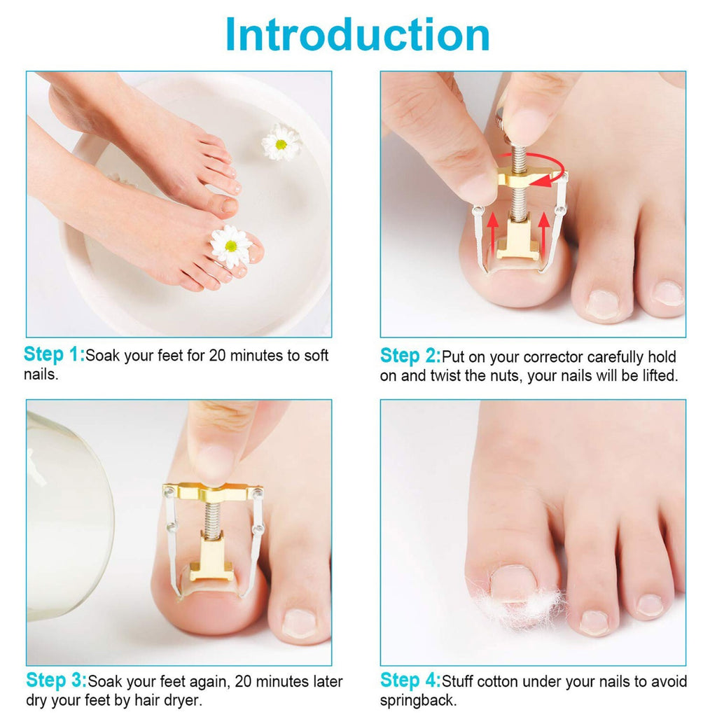 Ingrown Toe Nail Corrector Tool - Toenail Lifter & Fixer for Paronychia