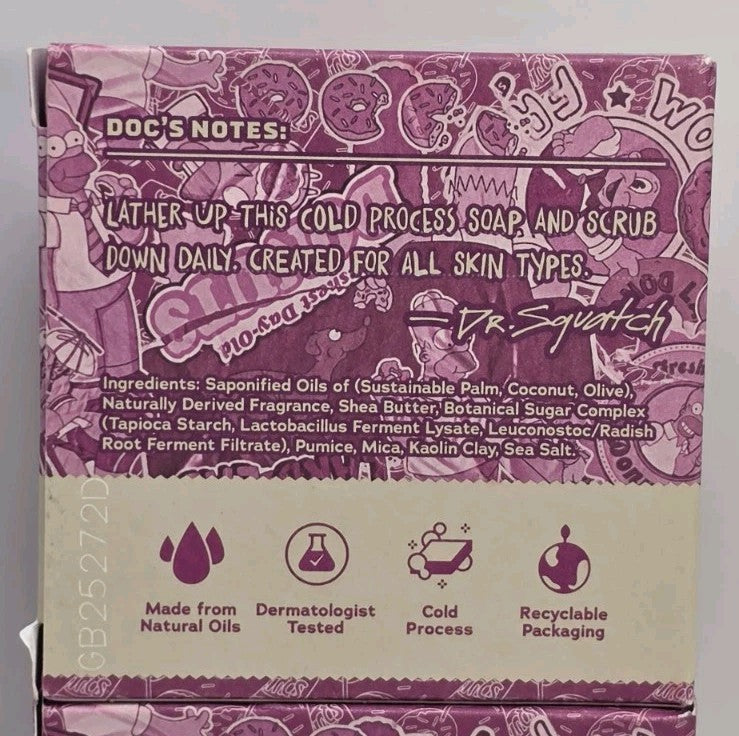 Men's Natural Soap 2 Pack - The Simpsons D'OH-NUT Delirium 5 oz
