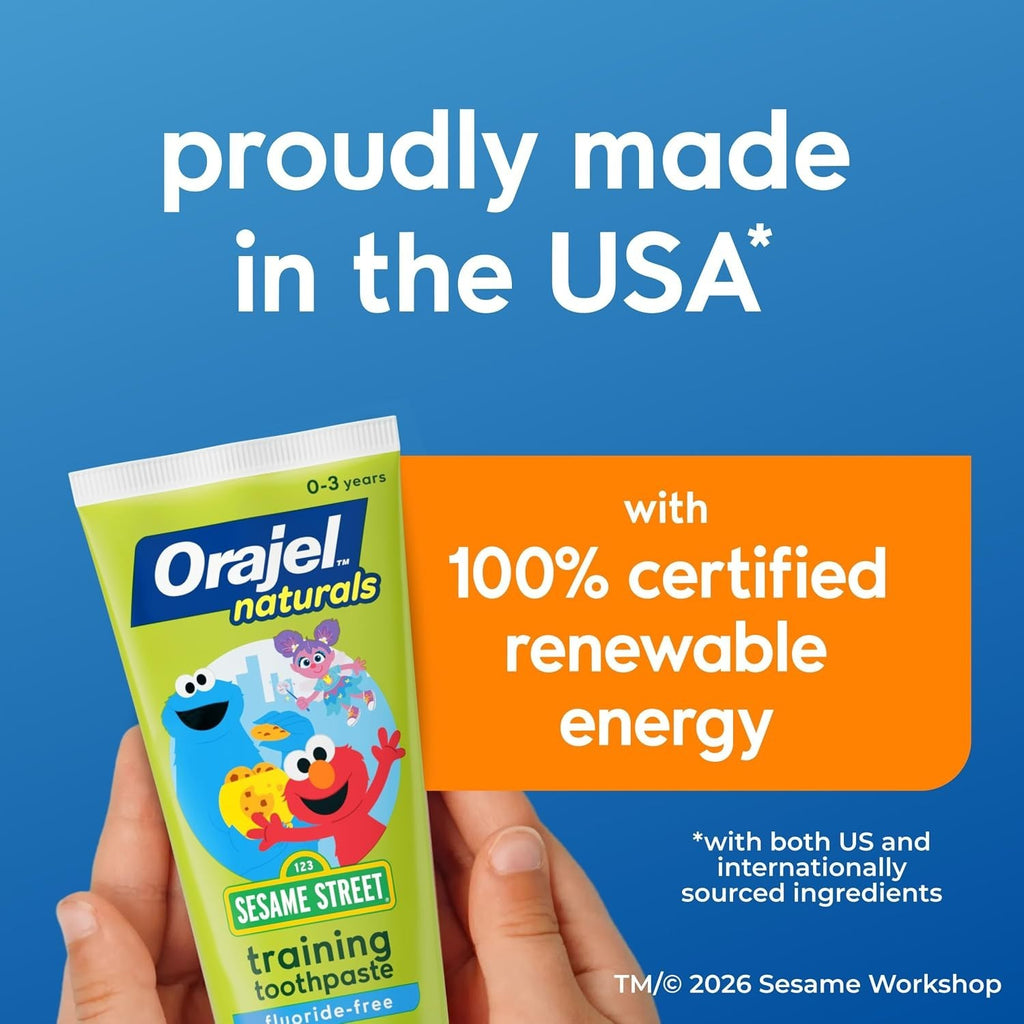 Kids Fluoride-Free Berry Toothpaste with Elmo - Natural Baby Oral Care 1.5 oz