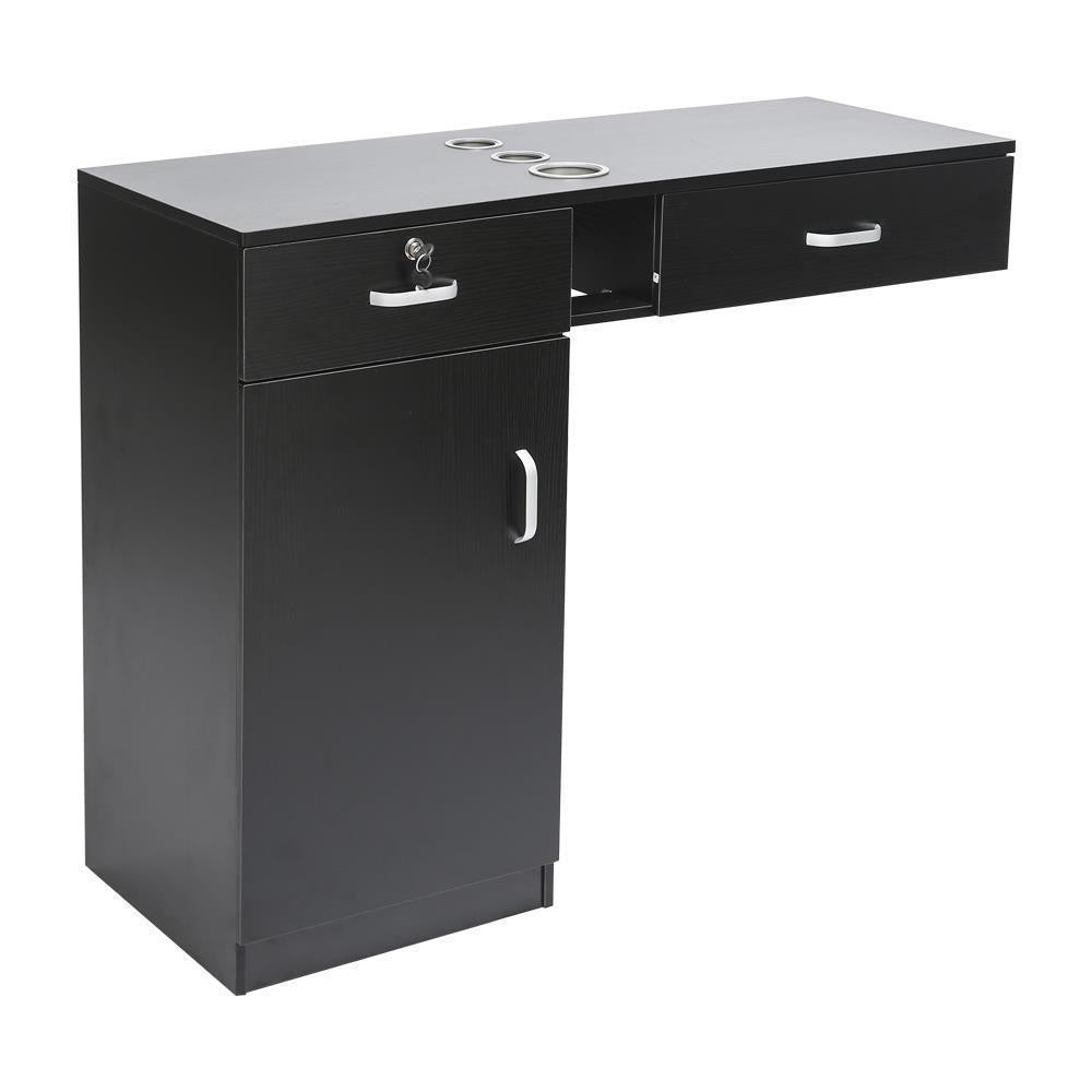 Wall Mount Hair Salon Lockable Storage Cabinet with Drawers