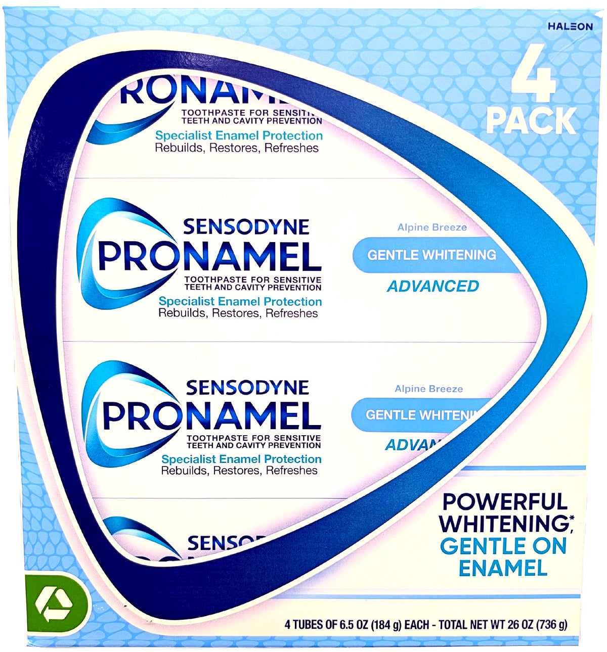 Sensodyne Pronamel Advanced Whitening Toothpaste - Alpine Breeze 4 Pack