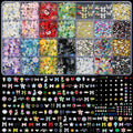 9000 Pcs Nail Charms and Gems Bulk Kit for DIY Nail Art - 110 Styles