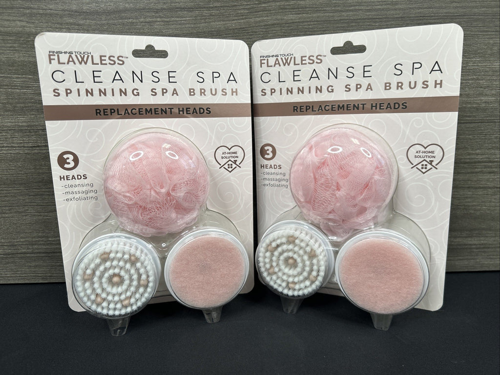 Replacement Heads for Spinning Spa Brush - 3 Pack, Lot of 2
