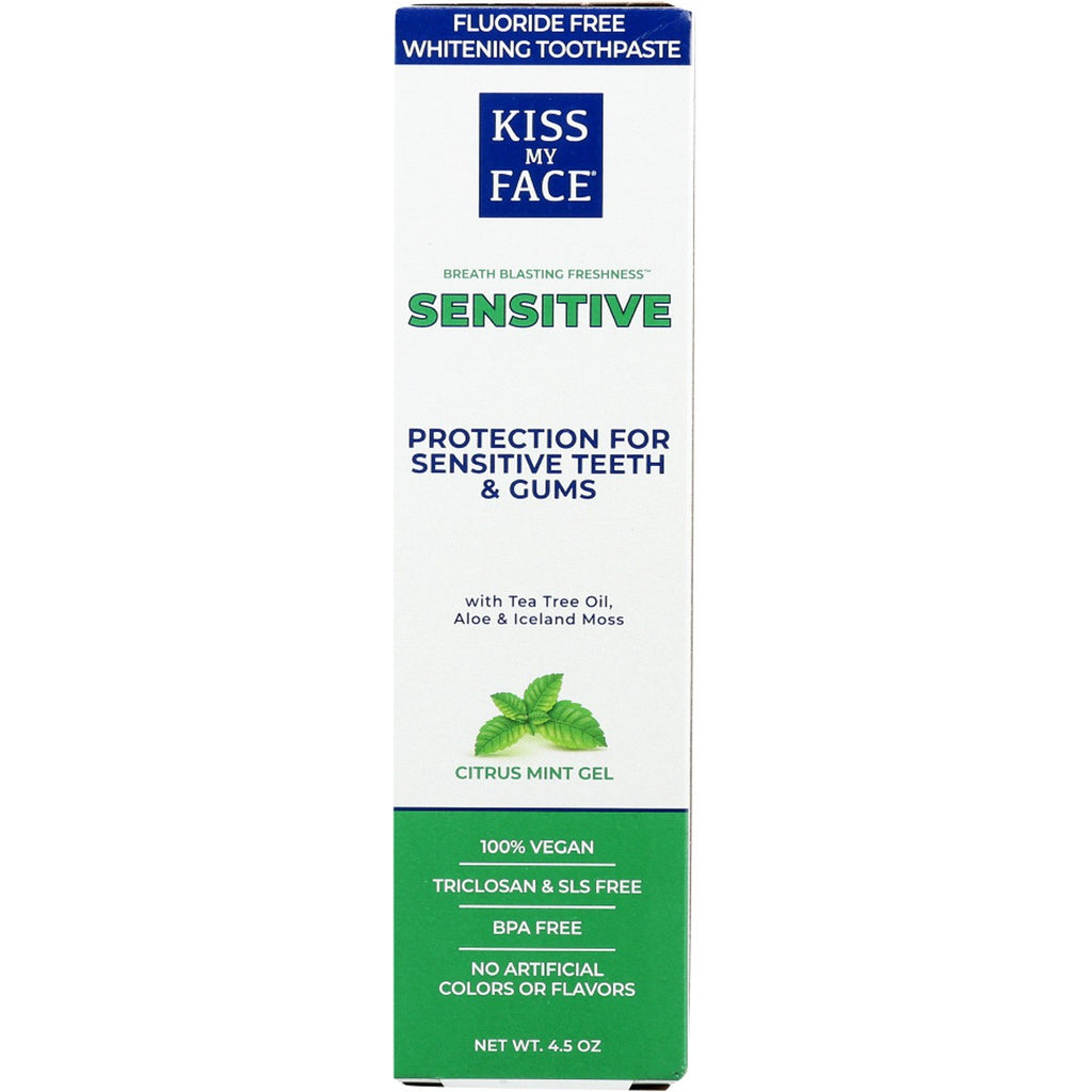 Sensitive Fluoride-Free Whitening Gel Toothpaste 4.5 Oz Pack of 3
