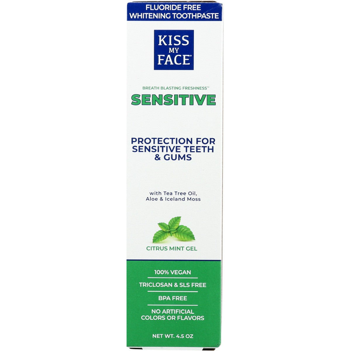 Sensitive Fluoride-Free Whitening Gel Toothpaste 4.5 Oz Pack of 3