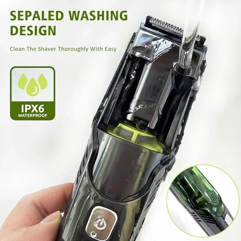 Cordless Beard Trimmer with 20 Length Settings and Digital Battery Display