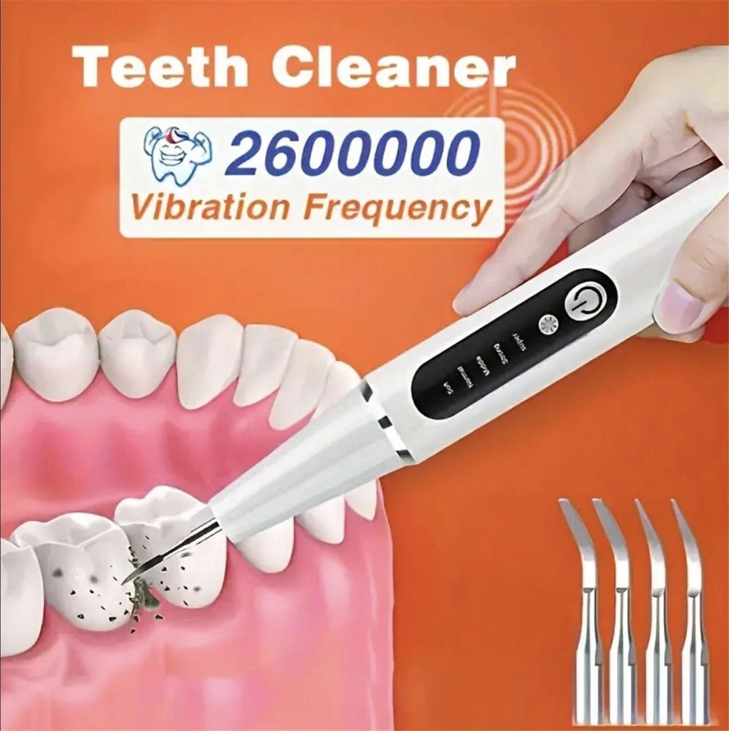 Teeth Plaque Tartar Remover Kit with 5 Speed Modes & Replaceable Heads