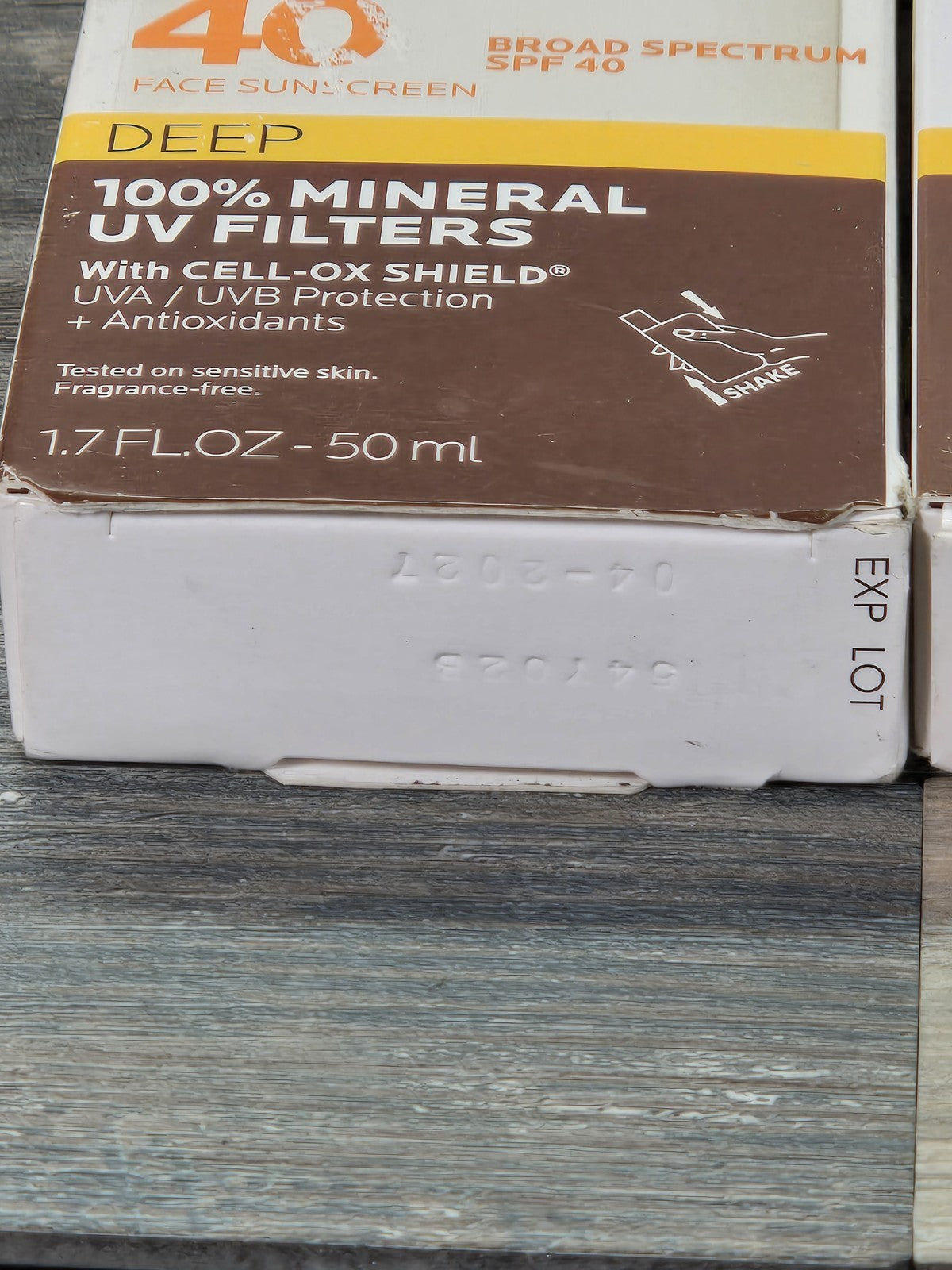 Mineral Sunscreen SPF40 Tinted Deep for Face - 1.7 oz
