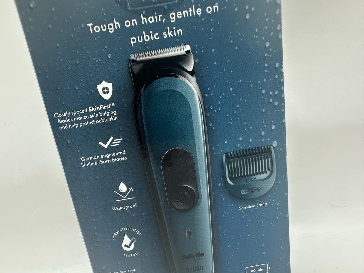 Cordless Waterproof Pubic Hair Trimmer for Men with Comb - Braun