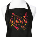 Salon Apron with Whimsical Sunset Design, Adjustable Neck & Pockets