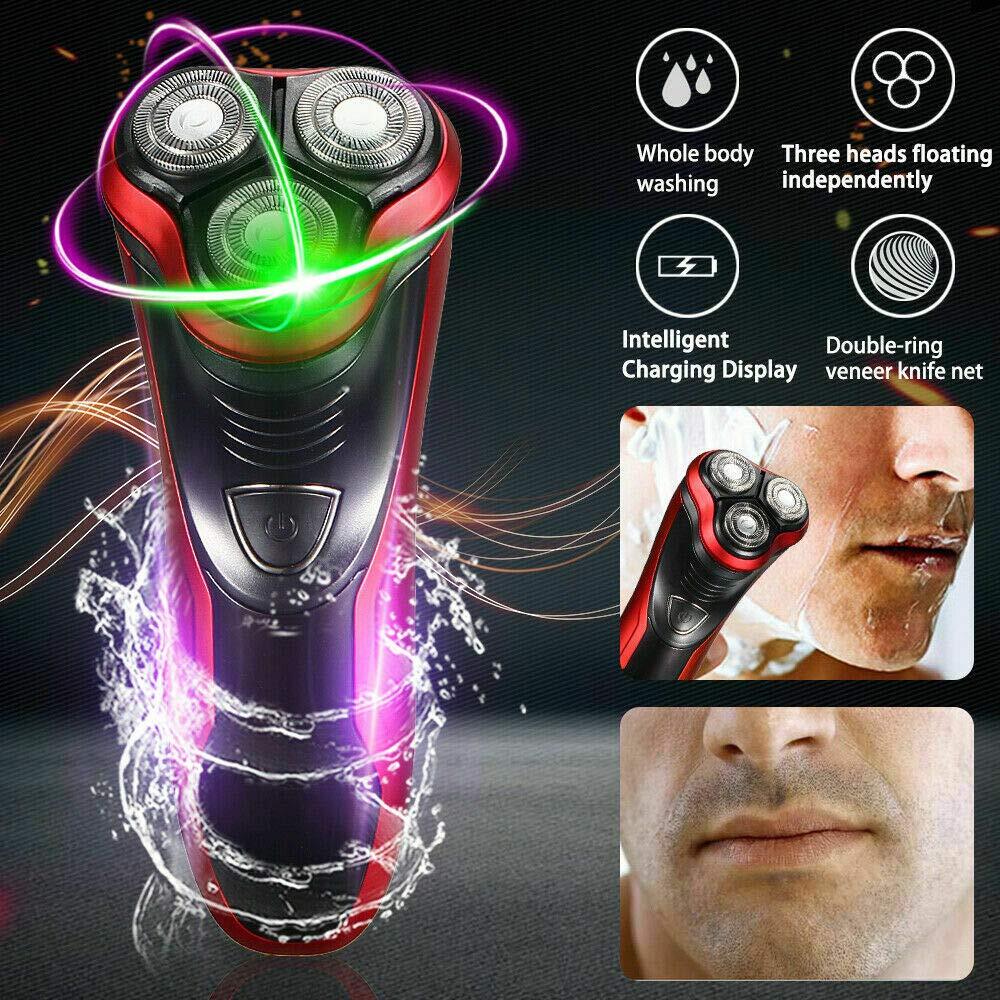 Men's Waterproof Electric Shaver with Pop-Up Trimmer - Cordless Wet Dry Razor