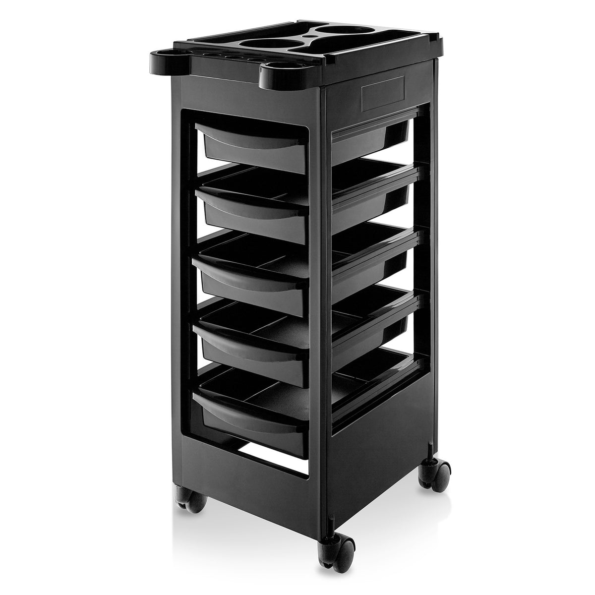 Salon Utility Locking Trolley Cart with Drawers and Mobility Casters