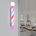 15W Wall-Mounted LED Barber Pole Light for Barbershops & Salons, Pink Exterior