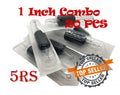 Tattoo Needle Tube Combo 25mm 1 Inch Grip 20pcs Sizes:5RS,7RS,