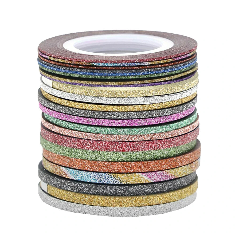 Nail Art Striping Tape Set 21 Colors Self-Adhesive Lines for Manicure DIY
