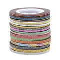Nail Art Striping Tape Set 21 Colors Self-Adhesive Lines for Manicure DIY