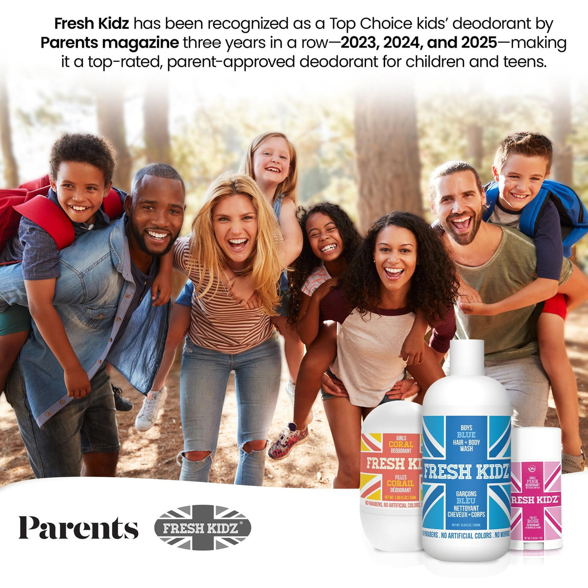 Kids & Teens Natural Aluminum-Free Deodorant – Citrus Scent, 24H Protection