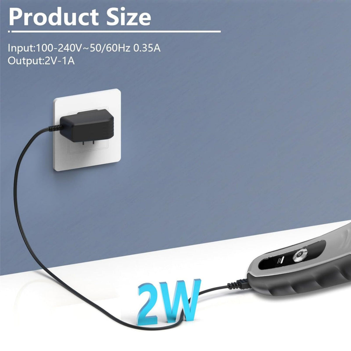 2V Wahl Shaver Power Cord Adapter Replacement for Wahl Clippers