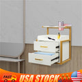 Wall Mount Salon Storage Cabinet with 2 Drawers and Open Shelf - Spa Barber Hair Tool Organizer