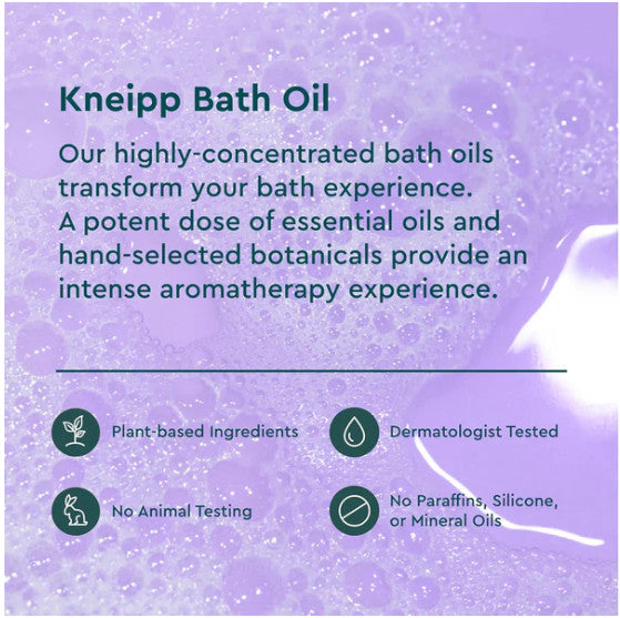 Relaxing Lavender Bath Oil - Calming Aromatherapy for Stress Relief 0.67 fl oz