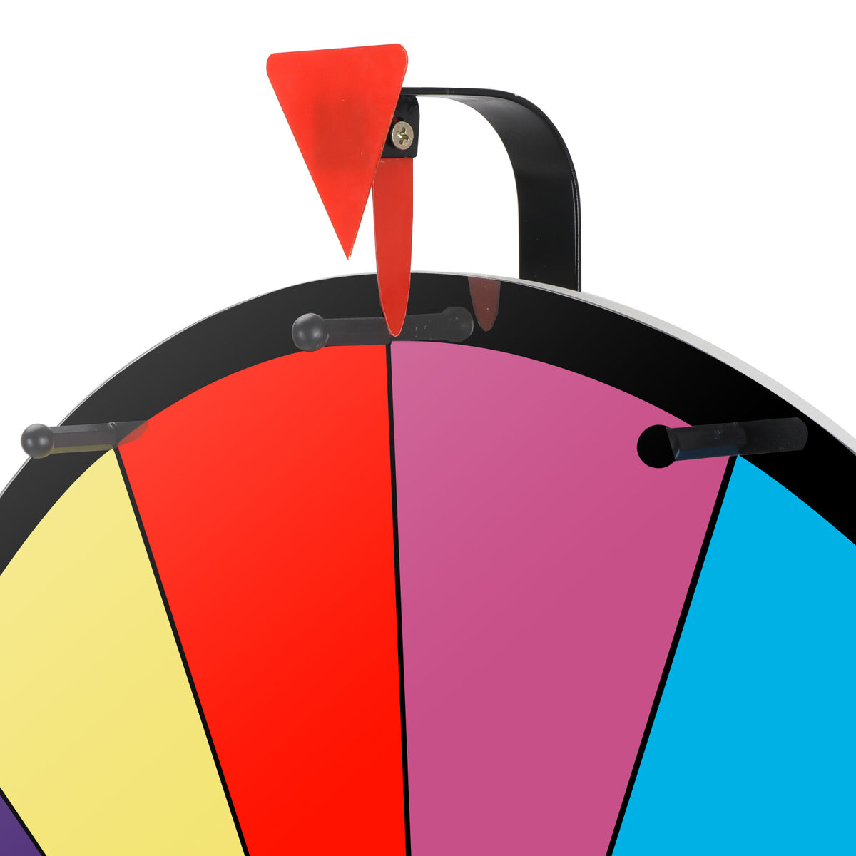 24-Inch Spinning Prize Wheel with 14 Color Slots & Adjustable Tripod Stand